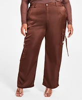 Nina Parker Trendy Plus Straight-Leg Cargo Pants