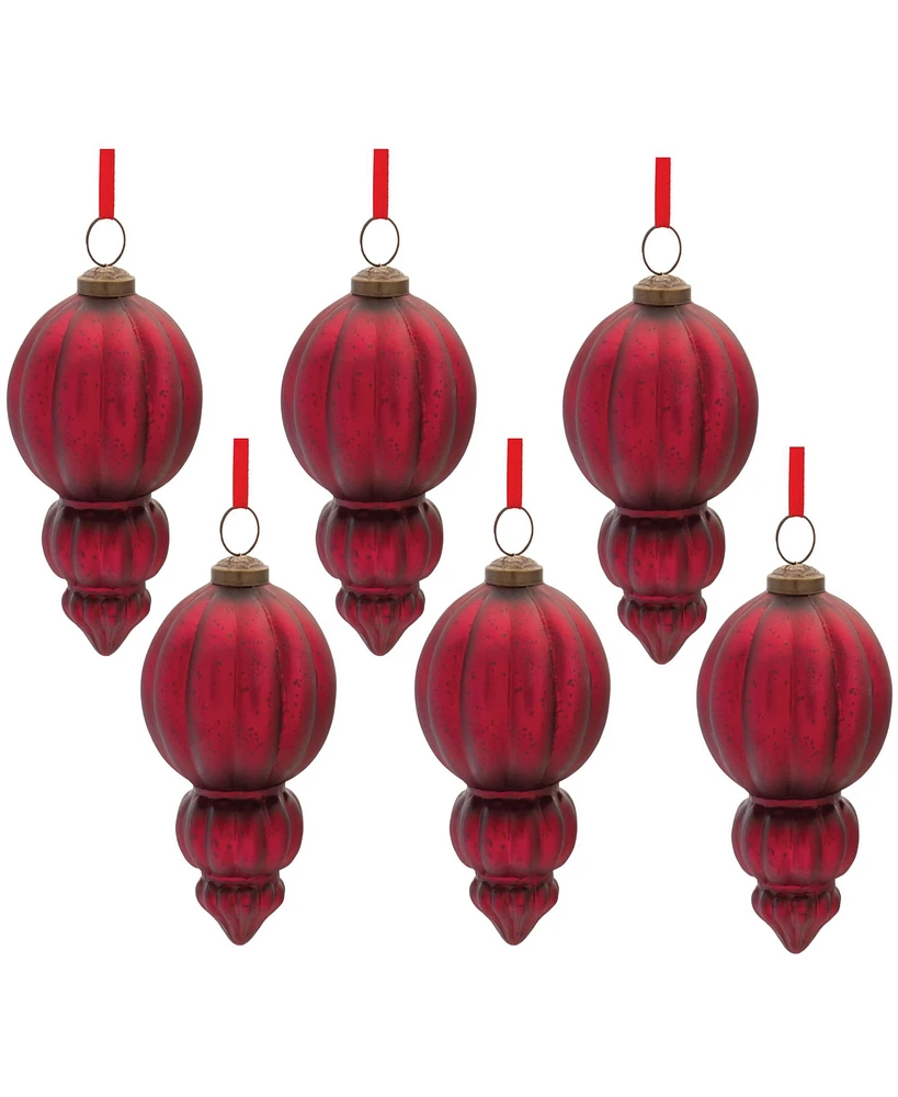 Slickblue Set of 6 Elegant Drop Christmas Ornaments for Holiday Tree Decor