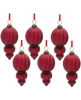 Slickblue Set of 6 Elegant Drop Christmas Ornaments for Holiday Tree Decor