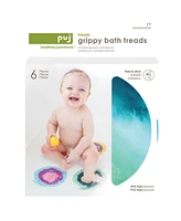 Puj Toddler Bath Treads, 6 piece Grippy Non-slip Adhesive Safety Treads , Watercolor