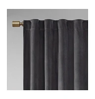 Colt Room Darkening Velvet Curtain Panel Pair, 37"W x 63"L