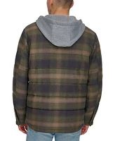 Levi's Men's Plaid Quilted Hooded Shirt Jacket