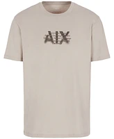 A|X Armani Exchange Men's Short Sleeve Crewneck Graffiti Logo T-Shirt