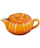 Le Creuset Stoneware Pumpkin 14-Oz. Gravy Boat with Lid - Persimmon