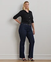 Lauren Ralph Lauren Plus Size High-Rise Bootcut Jeans