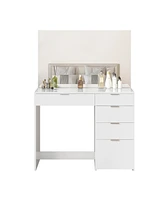 Sugift Modern Vanity Table Vanity Desk with 5 Drawers