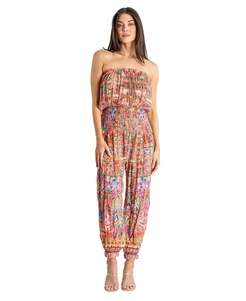 La Moda Clothing Women's Wide Leg Jumpsuit