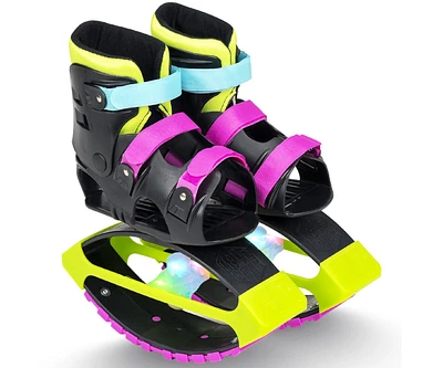 Madd Gear Boost Boots Light-Up Kids Jumping Shoes Ages 5+ Max 88 lbs, Fits Sizes Us 3-6, Perfect for Balance and Coordination - Pink