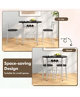 Slickblue 3-Piece Home Kitchen Bistro Pub Table Set with 2 Chairs