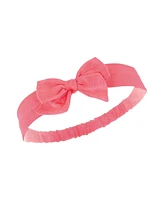 Hudson Baby Baby Girls Cotton and Synthetic Headbands, Multicolor Bow, 0-24 Months