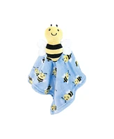 Hudson Baby Girls Animal Face Security Blanket, Butterfly 3-Pack, One