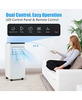 Costway 8000 Btu Portable Air Conditioner Cools up to 250 Sq.Ft with Fan & Dehumidifier 5000 Btu(8000BTU Ashrae)