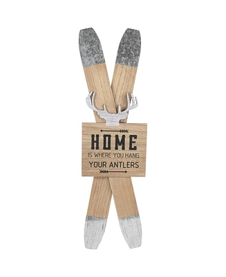 Northlight Wooden "Home is Where You Hang Your Antlers" Ski's