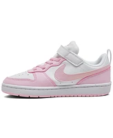 Nike Little Girls Court Borough Low Recraft Adjustable Strap Casual Sneakers from Finish Line