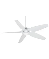 Casa Vieja 52" Del Diego Modern Indoor Outdoor Ceiling Fan 5 Blade Led Light Remote Control White Finish Blades Bedroom Patio Living Room Kitchen Porc