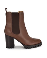 Nine West Women's Kort Lug-Sole Block Heel Dress Booties