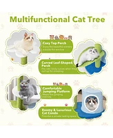 Costway 4-Tier Modern Cat Tree Tower Kitten Activity Center with Sisal Scratching Post