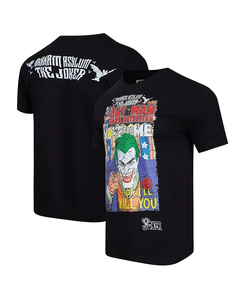 Freeze Max Men's The Joker Black Batman Comics Vote for Me T-Shirt