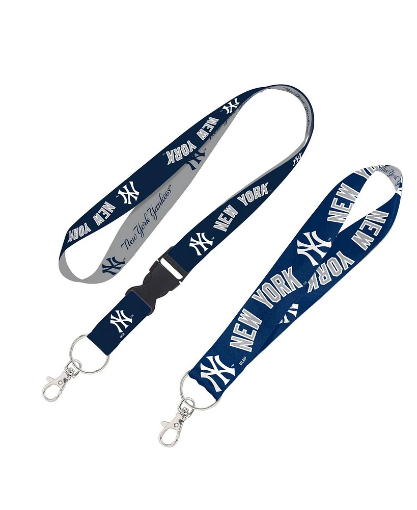 Wincraft New York Yankees 2-Pack Lanyard with Detachable Buckle Key Strap Set