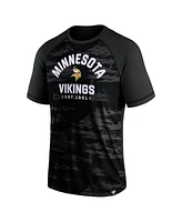 Fanatics Men's Minnesota Vikings Blackout Hail Mary Raglan T-Shirt