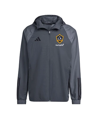 Adidas Men's Gray La Galaxy 2024 All-Weather Raglan Full-Zip Jacket