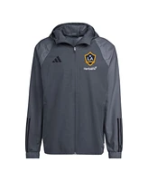 Adidas Men's Gray La Galaxy 2024 All-Weather Raglan Full-Zip Jacket