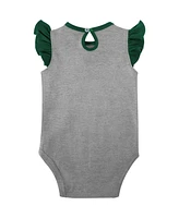 Outerstuff Newborn Baby Boys and Girls Green/Gray Michigan State Spartans Spread the Love 2-Pack Bodysuit Set