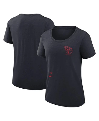 Nike Women's Navy Cleveland Guardians Authentic Collection Performance Scoop Neck T-Shirt