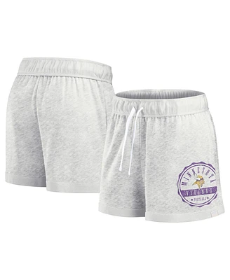 Fanatics Women's Oatmeal Minnesota Vikings Vintage-like Badge Shorts