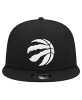 New Era Men's Black Toronto Raptors Evergreen 9FIFTY Trucker Snapback Hat