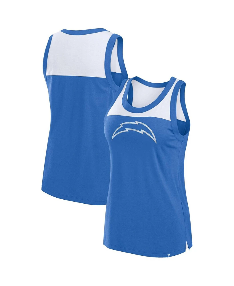 Fanatics Women's Powder Blue Los Angeles Chargers Sequin Tank Top