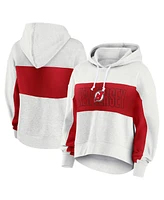 Fanatics Women's Heather Gray New Jersey Devils Fleece Up for It Pullover Hoodie