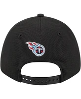 New Era Men's Black Tennessee Titans Top Visor 9FORTY Adjustable Hat