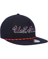 New Era Men's Navy Usmnt Script Golfer Adjustable Hat