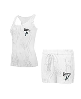 Concepts Sport Women's White San Antonio Spurs Quartz Tank Top Shorts Set