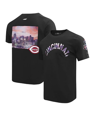 Pro Standard Men's Black Cincinnati Reds Cityscape T-Shirt