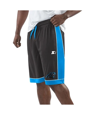 Starter Men's Black/Blue Carolina Panthers Fan Favorite Fashion Shorts