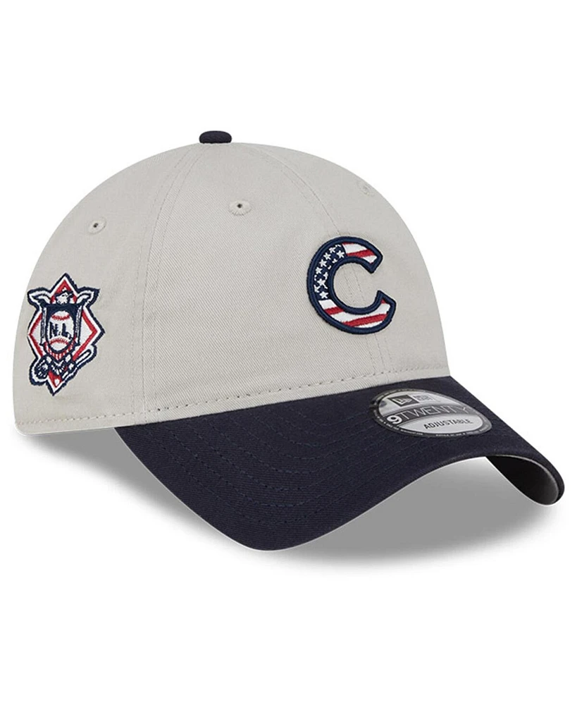 New Era Men's Black Chicago Cubs 2024 Fourth of July 9TWENTY Adjustable Hat