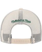 Mitchell & Ness Men's Cream Minnesota Wild Foam Front Trucker Adjustable Hat