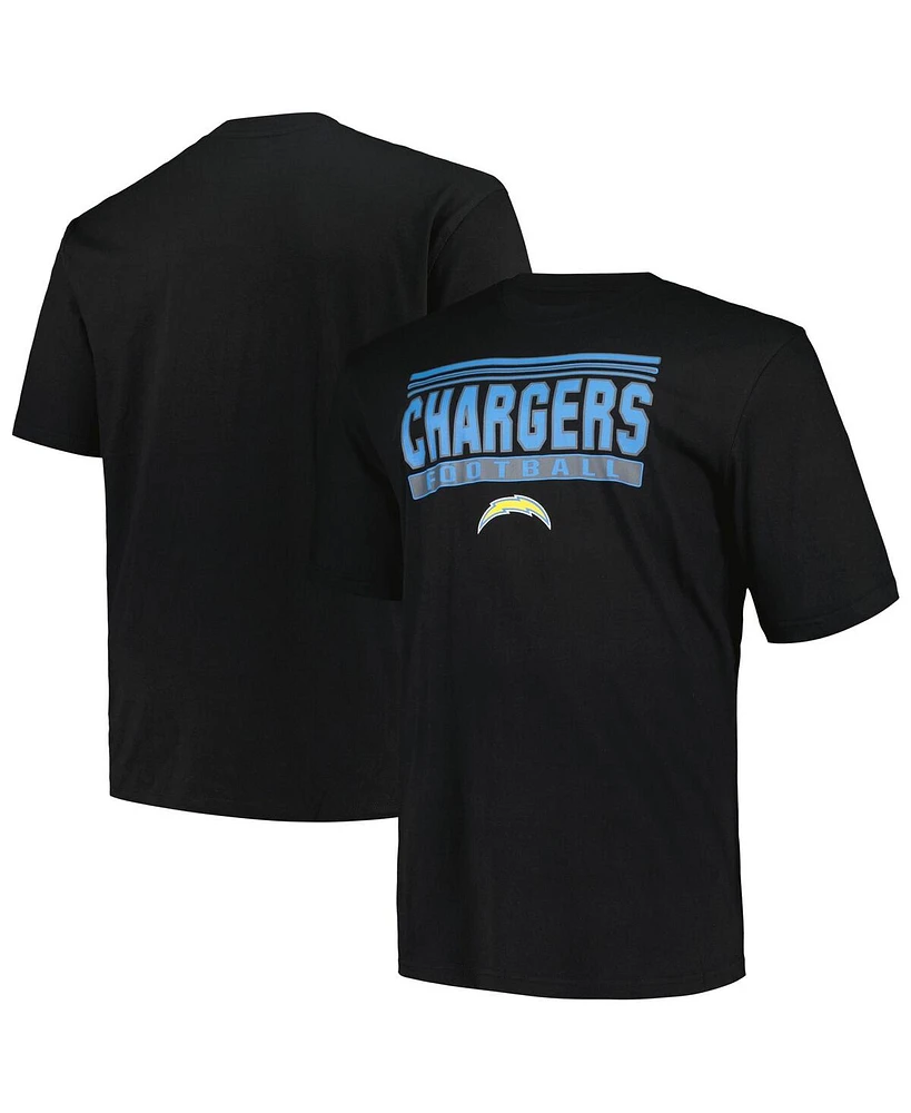 Fanatics Men's Black Los Angeles Chargers Big Tall Pop T-Shirt