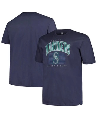 '47 Brand Men's Navy Seattle Mariners Big Tall Double Header T-Shirt