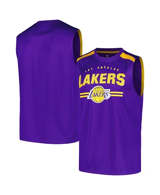 Fanatics Men's Purple Los Angeles Lakers Birdseye Muscle Tank Top