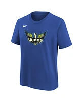 Nike Big Boys and Girls Royal Dallas Wings Essential Logo T-Shirt