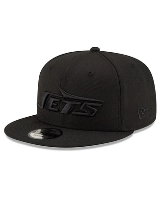 New Era Men's Black New York Jets Black on Black 9FIFTY Snapback Hat