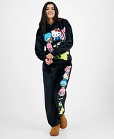 Love Tribe Juniors Hello Kitty Plush Fleece Graphic Hoodie Sweatpants