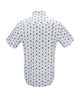 Section 119 Men's White the Grateful Dead Dancing Bears Button-Down Shirt