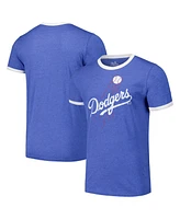 Majestic Men's Threads Royal Los Angeles Dodgers Ringer Tri-Blend T-Shirt