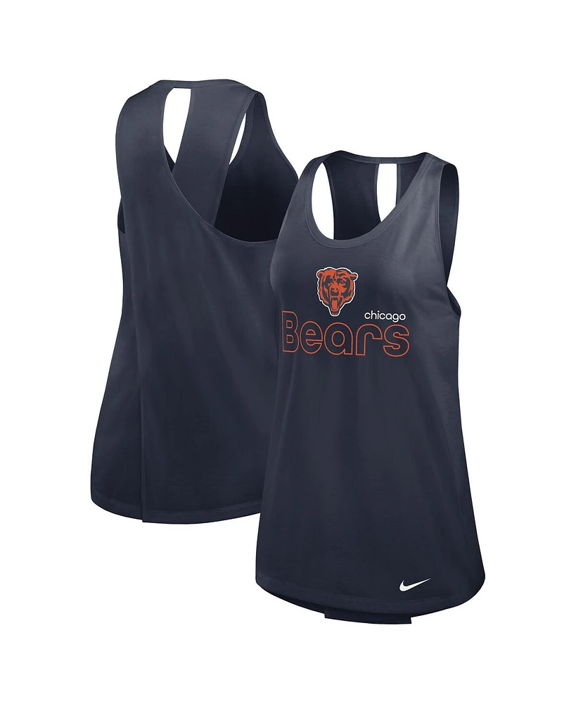 Nike Women's Navy Chicago Bears Performance Tank Top