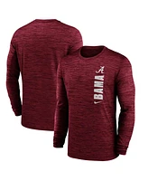 Nike Men's Alabama Crimson Tide 2024 Sideline Velocity Performance Long Sleeve T-Shirt