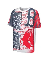 Outerstuff Big Boys and Girls White Boston Red Sox Impact Hit Bold T-Shirt